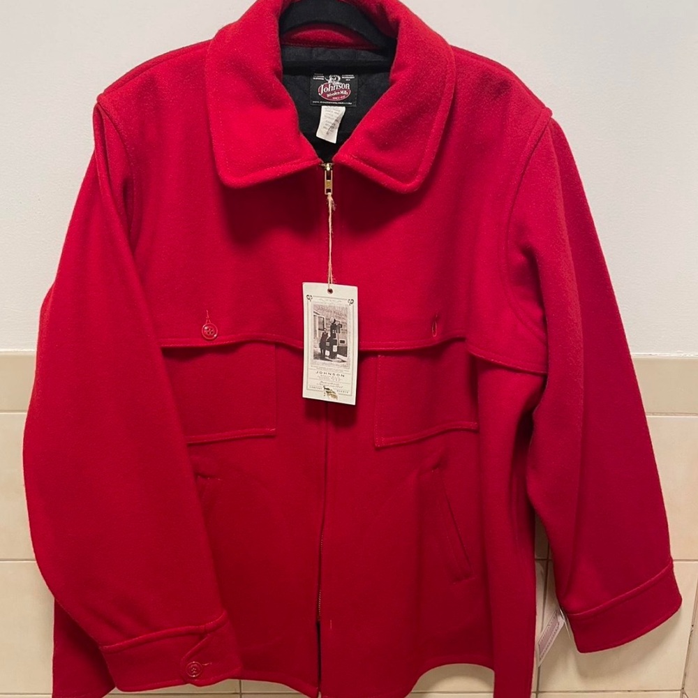 Beautiful NWT Johnson Woolen Mills Made in USA Wool Cruiser jacket
